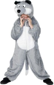 Kinder Kostüm Wolf Grau enthält Jumpsuit Halloween Fasching Karneval