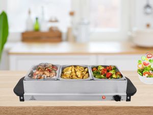Tristar Buffet-Speisenwärmer 200 W 4,2 L Edelstahl Silbern