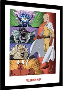 One Punch Man - Ranking of Villains - Gerahmter Kunstdruck