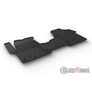Gledring Set of rubber mats compatible with Citroen Jumpy / Peugeot Expert / Toyota Proace 2016 and Vauxhall Vivaro Cargo 2019 (G Profile 3-piece + mounting clips)