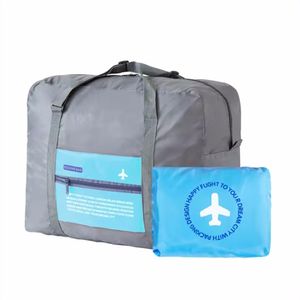 Reisetasche Blau faltbar Bordgepäck 32L Tasche Sporttasche Umhängetasche Freizeittasche