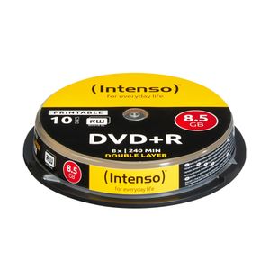 Intenso 1x10 DVD+R 8.5GB 8x Double Layer printable, Tortenschachtel