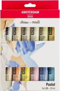 Amsterdam General Selection Zestaw farb akrylowych Pastel 12 x 20 ml