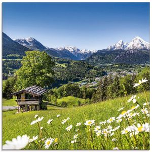 ARTland Glasbild Landschaft in den Bayerischen Alpen Größe: 40x40 cm