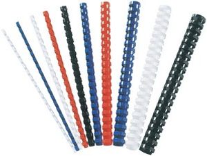 100 Plastik-Binderücken 14 mm Plastikbinderücken 14mm schwarz oder weiß 