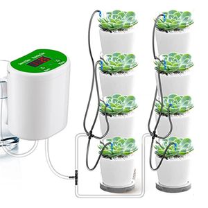 Automatisches Bewässerungssystem Pflanzenbewässerung Wasserspender mit Timer & 8 Tropfpfeile set Pumpe Tropfbewässerung Kit