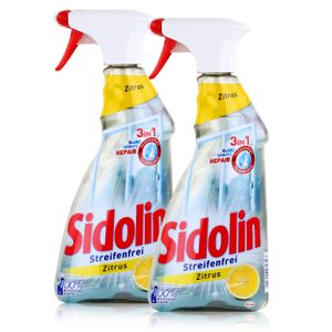 Sidolin Streifenfrei Zitrus 500ml - Glasreiniger, Fensterreiniger (2er Pack)