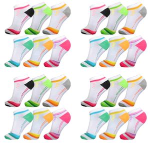 24 Paar Damen Sport Socken Sneaker Füsslinge weiß Gr. 35-38