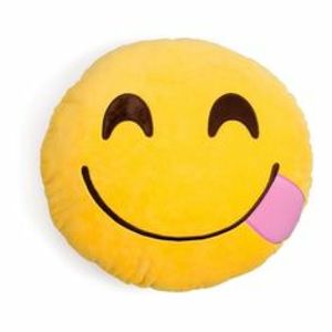 Ikonka Emotionales Emoji Dekoratives Kissen - lecker
