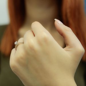0,33 Carat Solitär Diamantring 14 Karat Weißgold - 53 (16,80 mm)