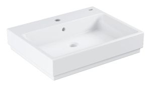 Grohe Cube Ceramic - Umyvadlo s přepadem, 600x490 mm, PureGuard, alpská bílá 3947700H