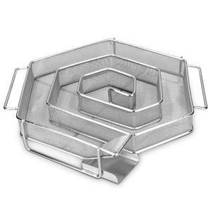 Navaris Kaltrauchgenerator aus Edelstahl - 21x18x4cm - Spiral Form Sparbrand Kaltraucherzeuger für Räucherofen - Kaltrauch Smoker Raucherzeuger