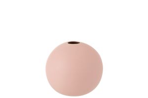 Vase Kugel Keramik Pastel Rosa Medium