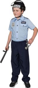 Hemd Polizei Uniformhemd Police US Cop Kinder Karneval Fasching Kostüm 164