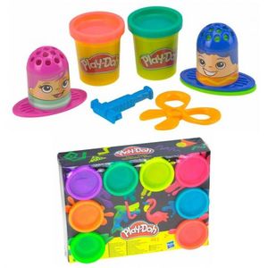 Play-Doh Kinder Knete Set Friseurspaß mit 8er Pack Neon Pack