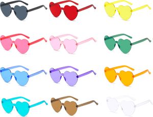 12 Paar Herz-Sonnenbrillen, bunte Herz-Brillen, Herz-Sonnenbrillen, Party-Geschenk