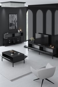 Skye Decor, Lord - Anthracite, Black, Wohnzimmermöbel-Set, Anthrazit, 180 x 30 x 47 cm Skye Decor, Lord - Anthracite, Black, Wohnzimmermöbel-Set, Anthrazit, 180 x 30 x 47 cm