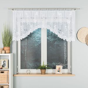 Dekorační oblouková krátká záclona na žabky RENATA 80 bílá 250x80 cm MyBestHome