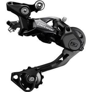 Shimano Deore RD-M6000 Schaltwerk ShadowRD+ 10-fach Fahrrad Schaltung 10 Gänge MTB , Farbe:schwarz, Ausführung:mittellanger Käfig