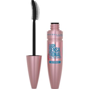 Maybelline Lash Sensational Waterproof Mascara Black wasserfeste Wimperntusche für verlängerte und geschwungene Wimpern 9,4 ml