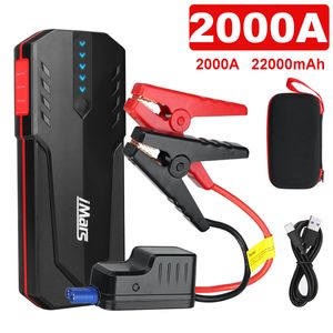 22000mAh 2000A Auto Starthilfe Tragbares Startgerät Booster Power Bank Light USB Typ-C, EU Plug 22000mAh