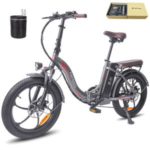 FAFREES F20 PRO 20 Zoll Elektrofahrrad Fat Bike E-Bike 250W 36V/18AH Shimano Pedelec Citybike 25km/h  Grau