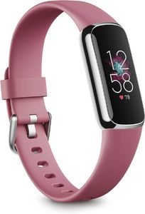 Fitbit Luxe AMOLED Aktivitäts-Trackerarmband Pink, Platin