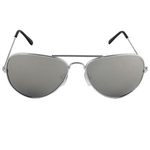Pilotenbrille - Sonnenbrille - L - silber verspiegelt