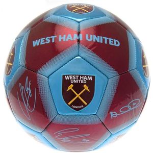 West Ham United FC - mit Unterschriften - Fußball - PVC BS2292 (5) (Himmelblau/Burgunderrot)
