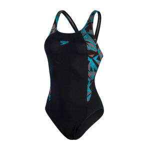 Speedo - "Hyperboom" Badeanzug für Damen RD2524 (34 DE) (Schwarz/Blau)