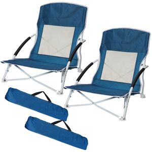 Doppelpack Strandstuhl faltbar bis 110kg Faltstuhl Sonnenstuhl Campingstuhl Klappstuhl Liegestuhl Blau 2 x