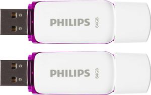 Philips USB 2.0 2-Pack 64GB Snow Edition Magic Purple