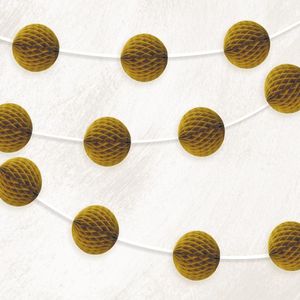 Girlande Wabenball ca.213cm Gold