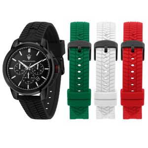 Maserati R8871648005 Herren-Chronograph Successo mit 3 Zusatzbändern Maserati R8871648005 Herren-Chronograph Successo mit 3 Zusatzbändern