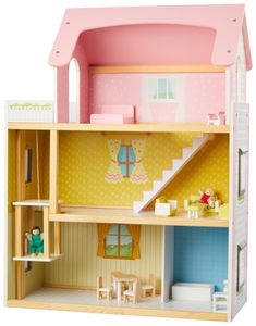 Kidland Puppenhaus mit Aufzug, Treppe und Balkon