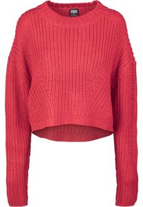 Urban Classics Damen Ladies Wide Oversize Sweater TB2359, color:fire red, size:XXL