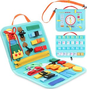 Busy Board für Kleinkinder, Lernspielzeug, Montessori Spielzeug, Activity Board Montessori Spielzeug Baby ab 3 4 Jahre Mädchen Junge, Grundkenntnisse Erlernen
