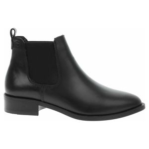 Tamaris Damen Stiefelette Chelsea Boot Leder flach klassisch edel 1-25376-41, Größe:40 EU, Farbe:Schwarz