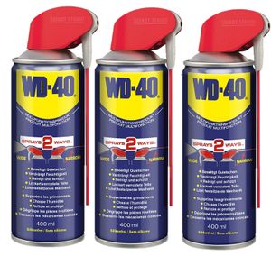 WD-40 3er Pack Multifunktions-Öl Rostlöser Spray WD40 Smart Straw 3x400ml