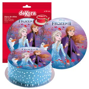 Essbare Tortenaufleger Disney Frozen II Elsa, Anna, Olaf Cake Topper Tortendeko, Kreisdurchmesser :20 cm, Motiv:Frozen Nr. 2