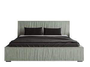FURMEB24 - ROMA 120 x 200 cm - Postel na skříňových pružinách s matrací a dvěma zásuvkami Čalouněná postel s dřevěným rámem - Manželská postel s vysokým čelem - Magic Velvet - zelená