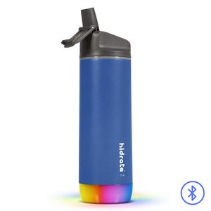 Hidrate Spark Straw intelligente Wasserflasche - Stahl - 500ml - LED-Beleuchtung - Tiefblau