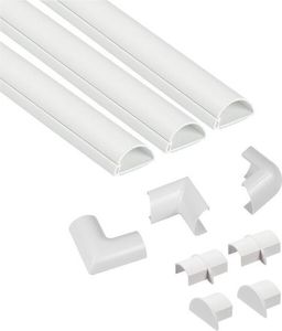 Unitec Design Kabelkanalset 30 x 15 mm Set (3x 1m) 10 teilig, weiß