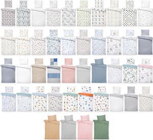 Baby Bettwäsche set 90 x 120 cm - Set Kinderbettwäsche Kissen 40x60 und Bettdecke Zufälligen Variante