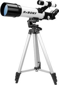 Svbony SV501P Teleskop Kinder, 60mm Öffnung 400mm fernrohr kinder, Astronomie-Refraktor-Teleskop mit Verstellbarem Stativ, für Jungen Mädchen