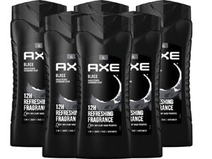 AXE 3-in-1 Duschgel & Shampoo Black XL for Men 6x 400 ml Herren Showergel  getestet Männer Shower Gel Pflegedusche für langanhaltende Frische und Duft