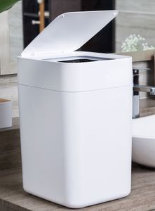 Townew Kunststoff Sensor-Mülleimer/Windeleimer/Damenhygienen Abfalleimer 15,5L mit selbstwechselnden Nachfüllring, Farbe:Weiß