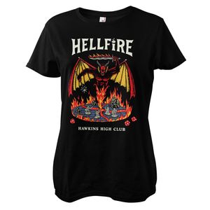 Hellfire Hawkins High Club Girly Tee - Medium - Black