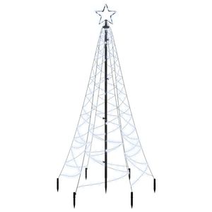 vidaXL LED vánoční stromek se zemními hřebíky studená bílá 200 LED diod 180 cm
