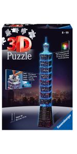Ravensburger Taipei Tower 101 Night Edition Puzzle 3D Gebäude leuchtend 216 tlg.